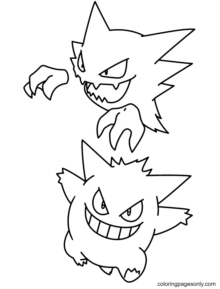 Haunter coloring page  Free Printable Coloring Pages