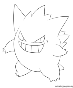 Gengar Coloring Pages Printable for Free Download