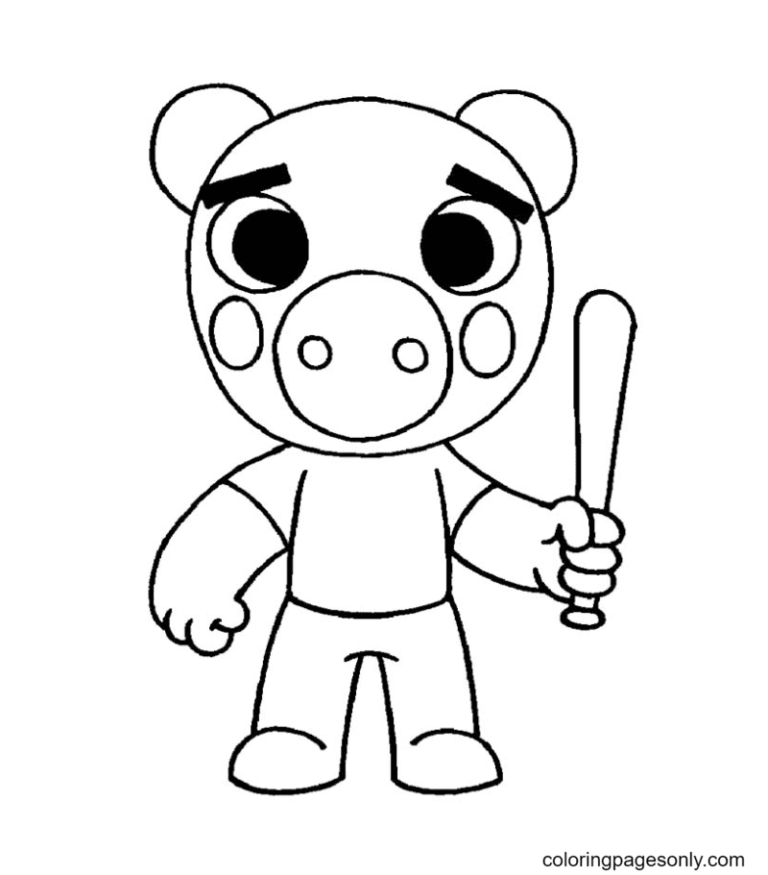 Piggy Coloring Pages Printable for Free Download