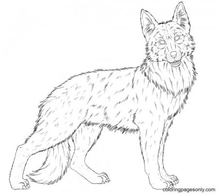 German Shepherd Coloring Pages Printable for Free Download