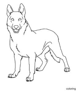 German Shepherd Coloring Pages Printable for Free Download