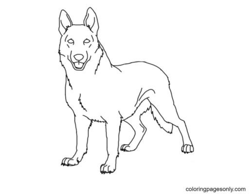 German Shepherd Coloring Pages Printable for Free Download