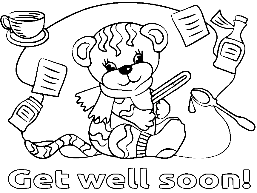 Get Well Soon Coloring Pages Printable for Free Download