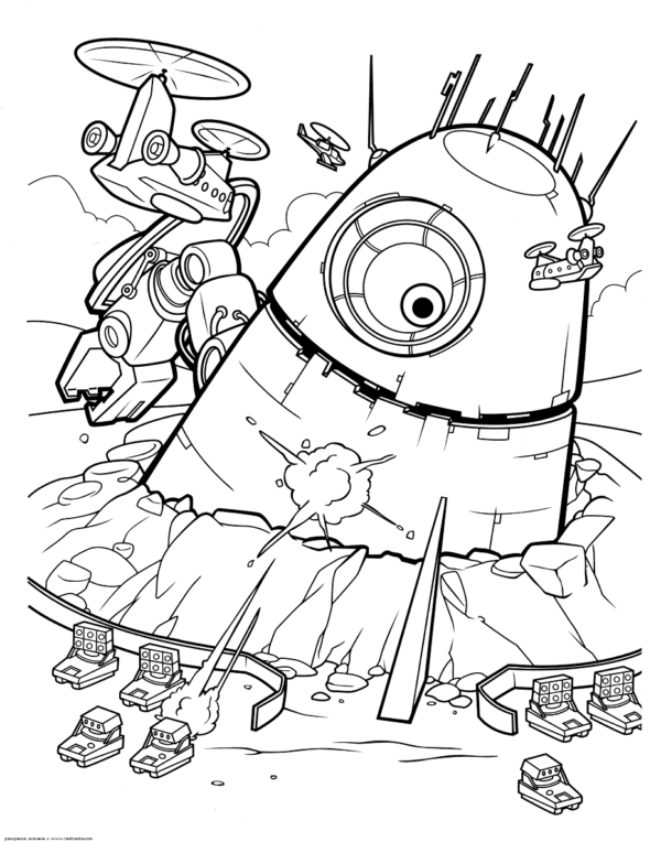 Monsters vs Aliens Coloring Pages Printable for Free Download