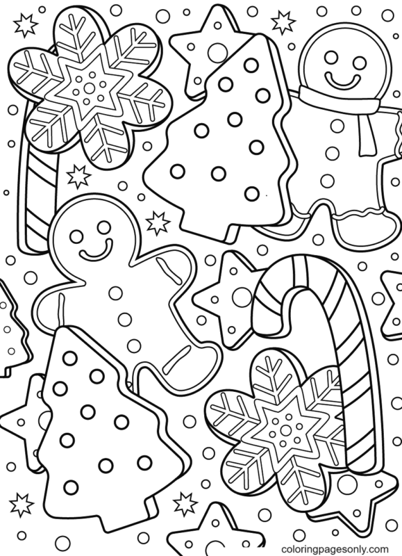 Gingerbread Man Coloring Pages Printable for Free Download