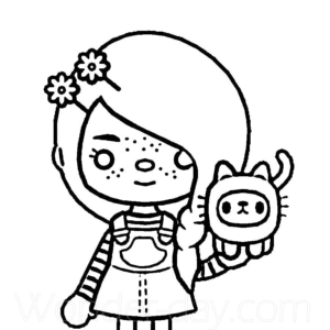 Free Printable Toca Boca Victory Coloring Page for Adults and Kids 