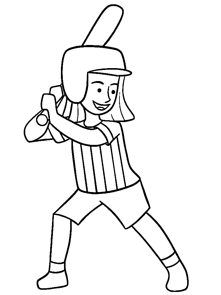 Softball Coloring Pages Printable for Free Download