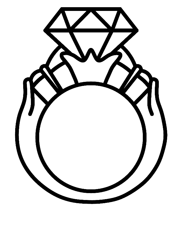 diamond ring coloring pages