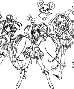 Glitter Force Coloring Pages Printable for Free Download