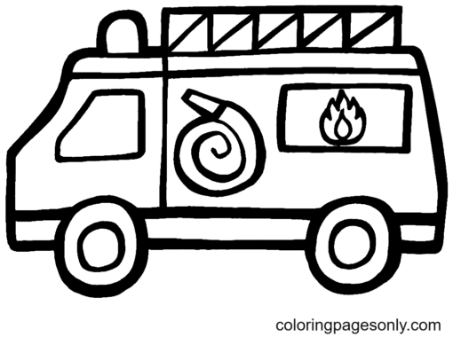 Fire Truck Coloring Pages Printable for Free Download