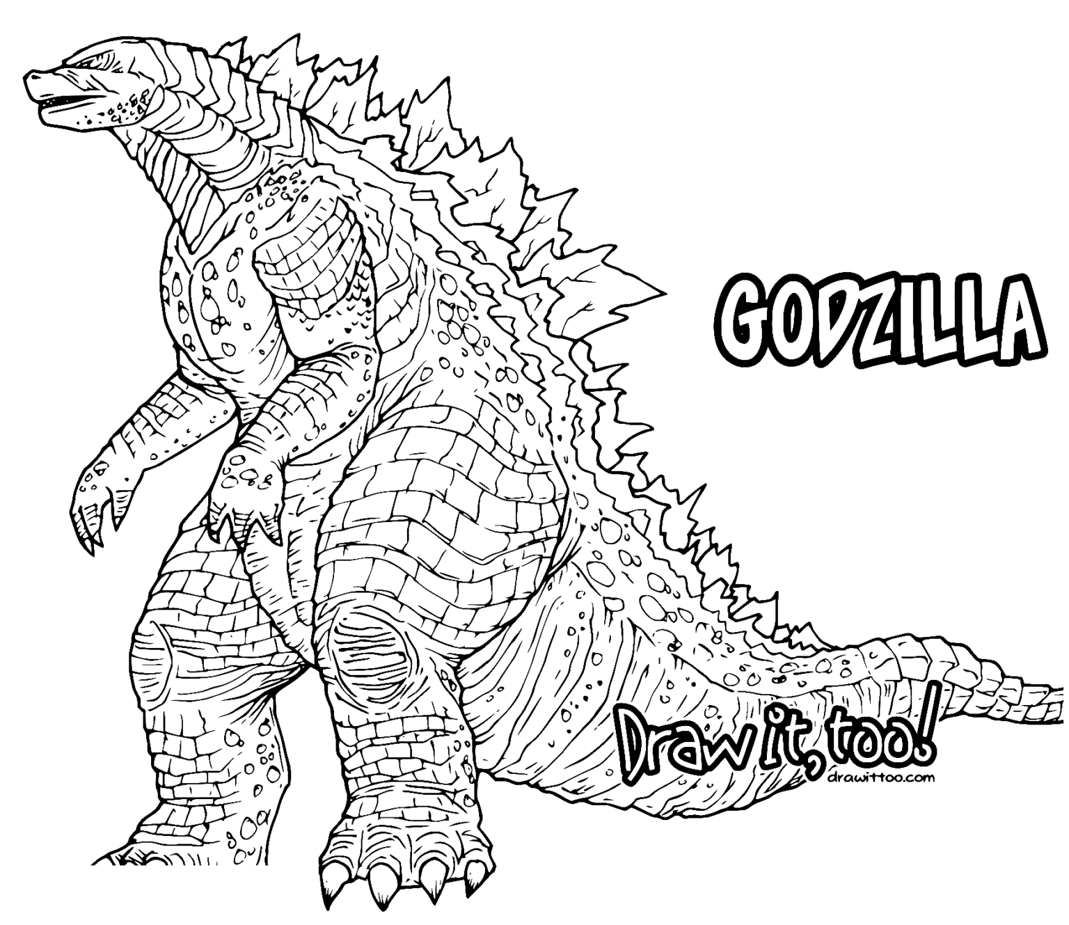 Godzilla Coloring Pages Printable for Free Download