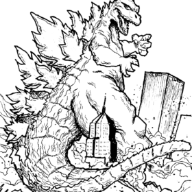 Godzilla Coloring Pages Printable for Free Download