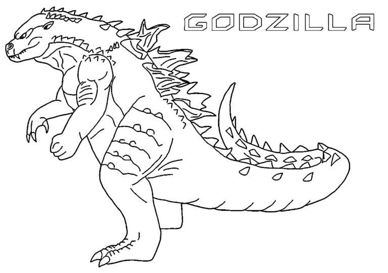 Godzilla Coloring Pages Printable for Free Download