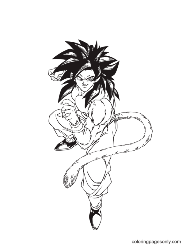 Son Goku Coloring Pages Printable for Free Download