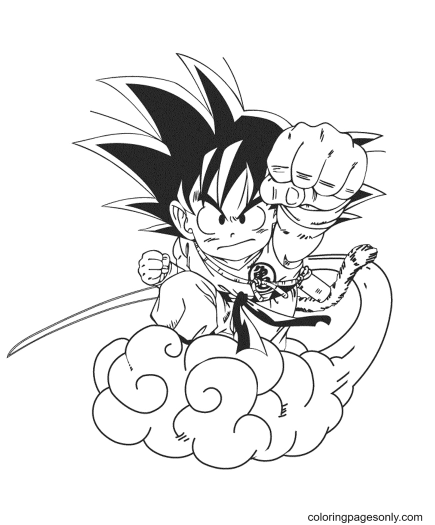 Son Goku Coloring Pages Printable for Free Download