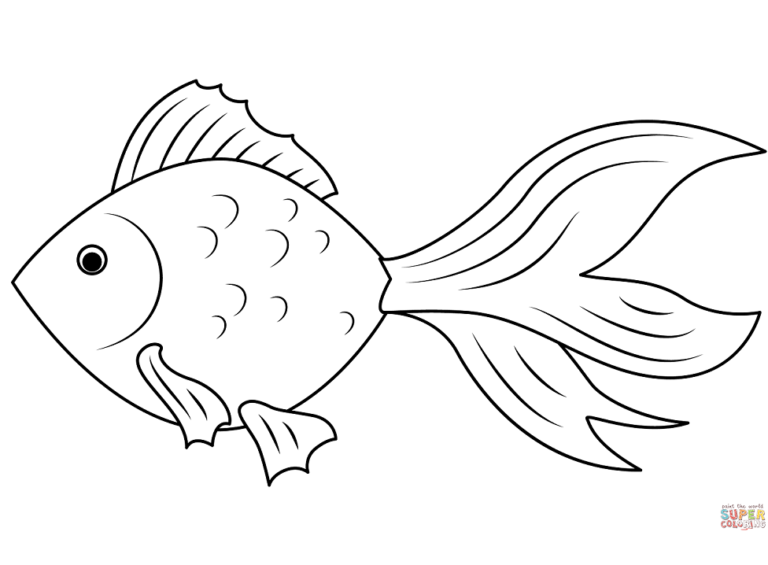 Goldfish Coloring Pages Printable for Free Download