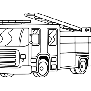 Fire Truck Coloring Pages Printable for Free Download