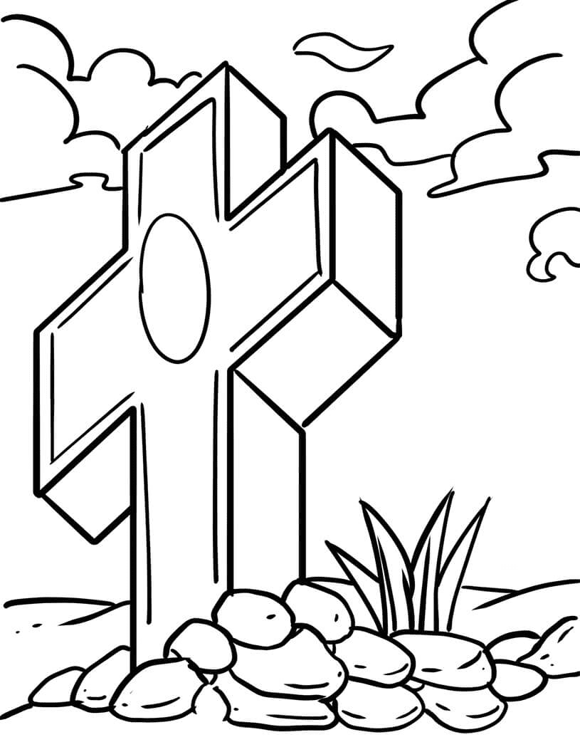 good friday coloring page