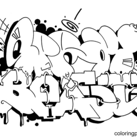 Graffiti Coloring Pages Printable for Free Download