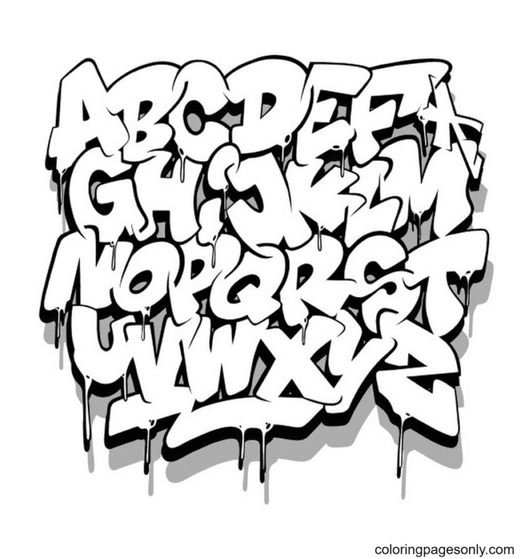 Graffiti Coloring Pages Printable for Free Download