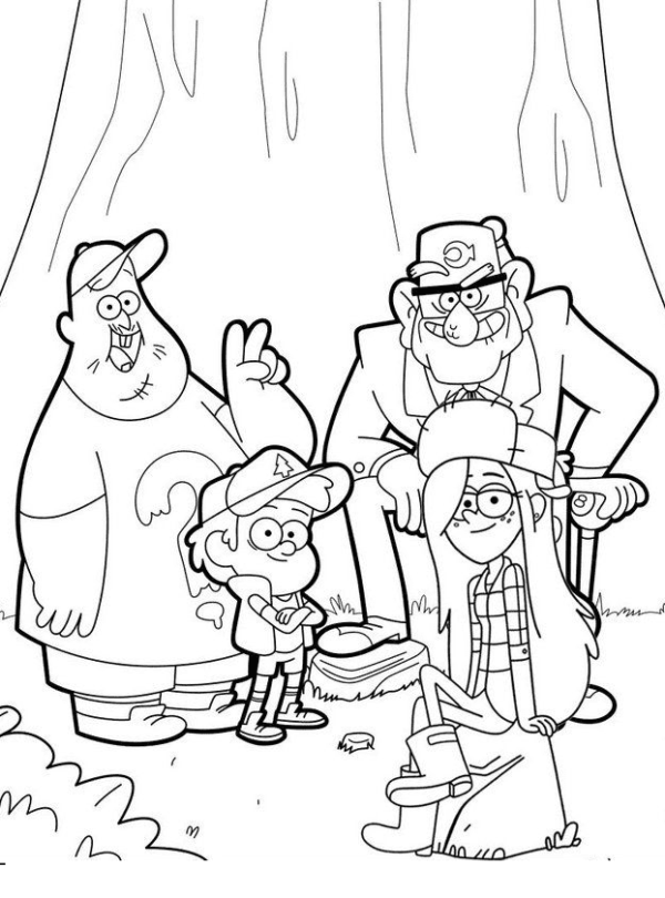 Gravity Falls Coloring Pages Printable for Free Download