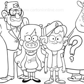 Gravity Falls Coloring Pages Printable for Free Download