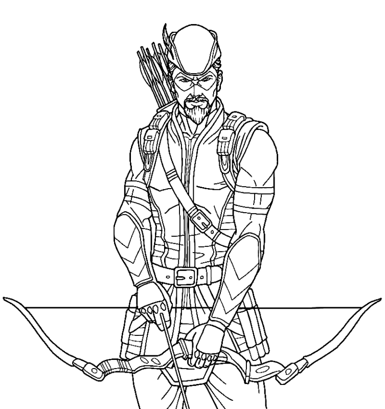 Green Arrow Coloring Pages Printable for Free Download