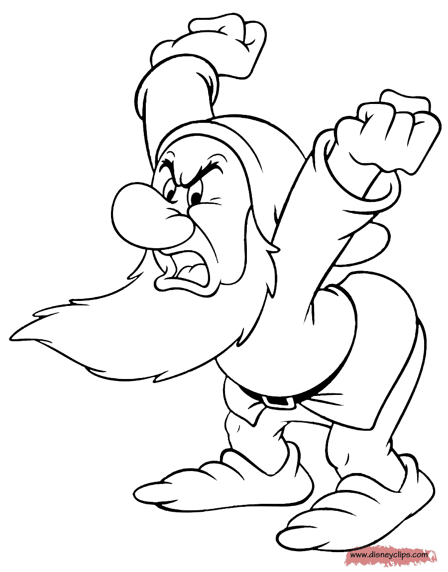 Seven Dwarfs Coloring Pages Printable for Free Download