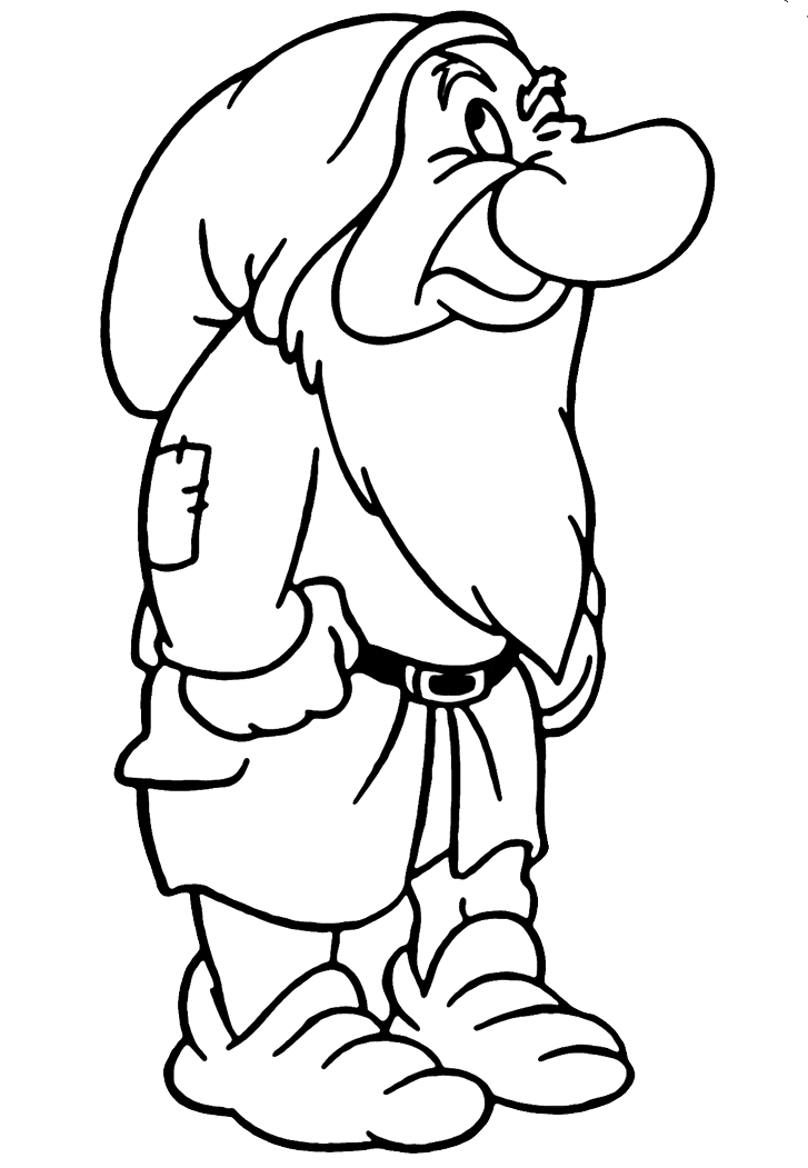 Seven Dwarfs Coloring Pages Printable for Free Download