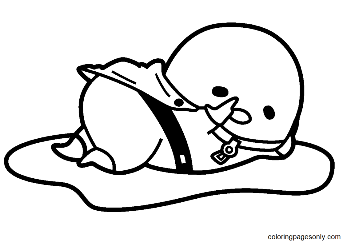 Gudetama Coloring Pages Printable for Free Download