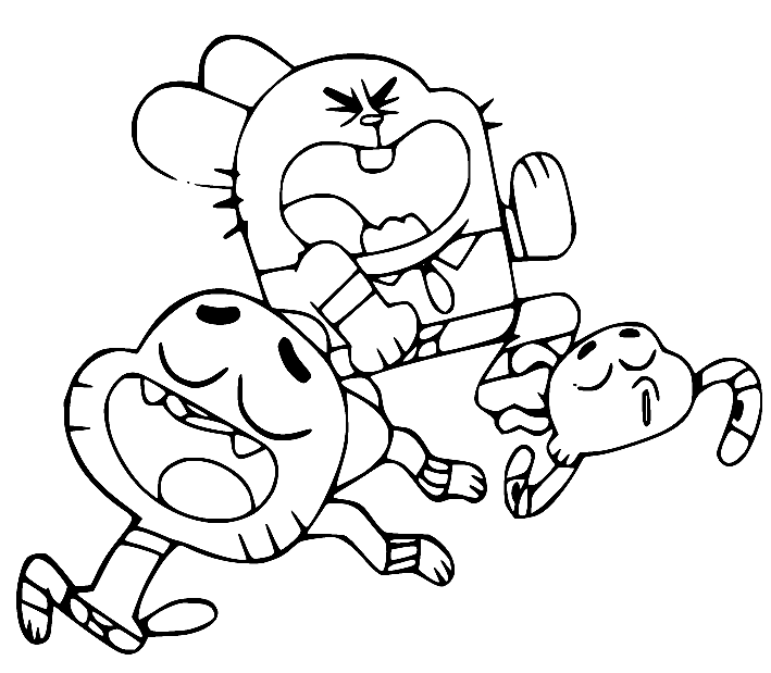 The Amazing World of Gumball Coloring Pages Printable for Free Download