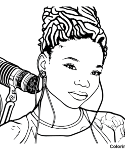 Halle Bailey Coloring Pages Printable for Free Download