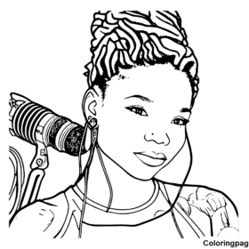 Halle Bailey Coloring Pages Printable for Free Download