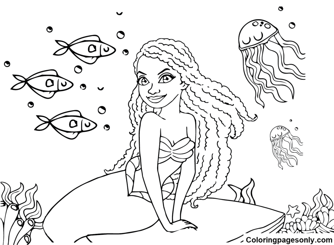 Halle Bailey Coloring Pages Printable For Free Download 5201