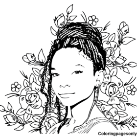 Halle Bailey Coloring Pages Printable for Free Download