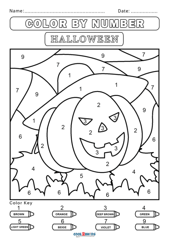 Color by Number Coloring Pages Printable for Free Download