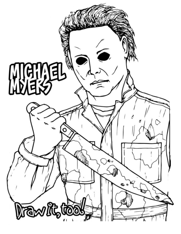 Michael Myers Coloring Pages Printable for Free Download