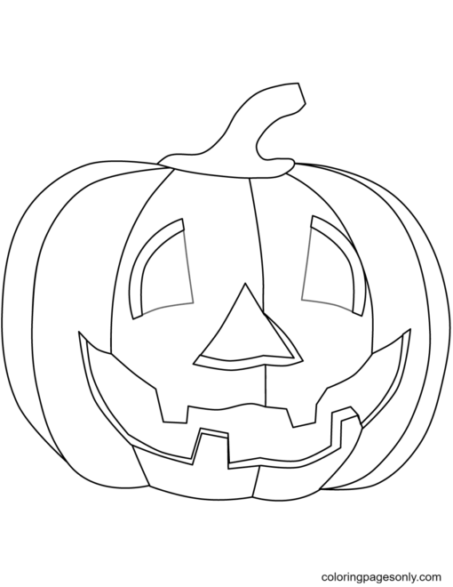 Jack O' Lantern Coloring Pages Printable For Free Download