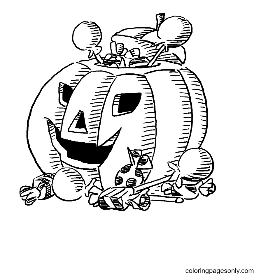 Jack O' Lantern Coloring Pages Printable for Free Download