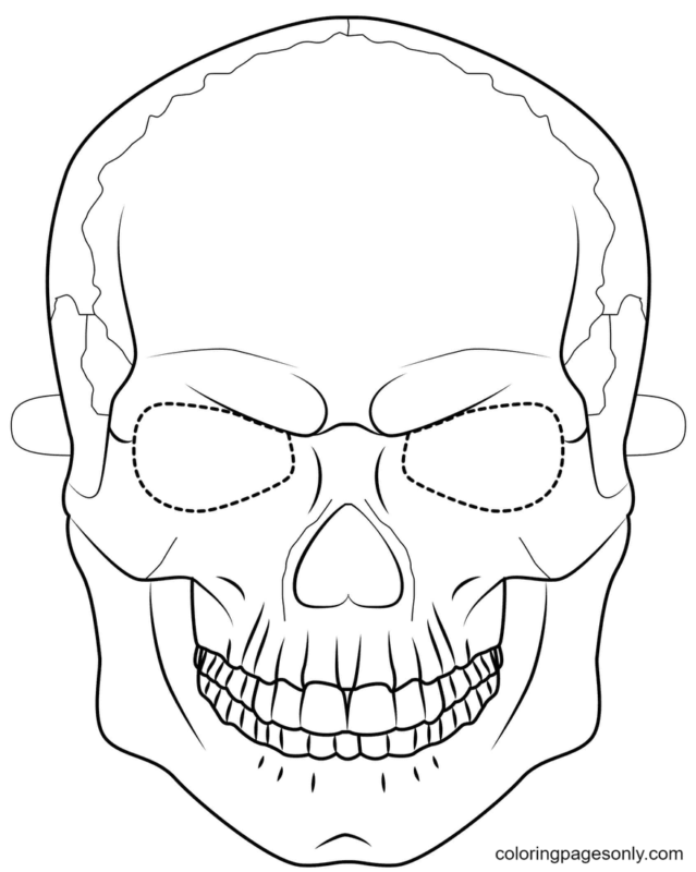 Halloween Masks Coloring Pages Printable for Free Download