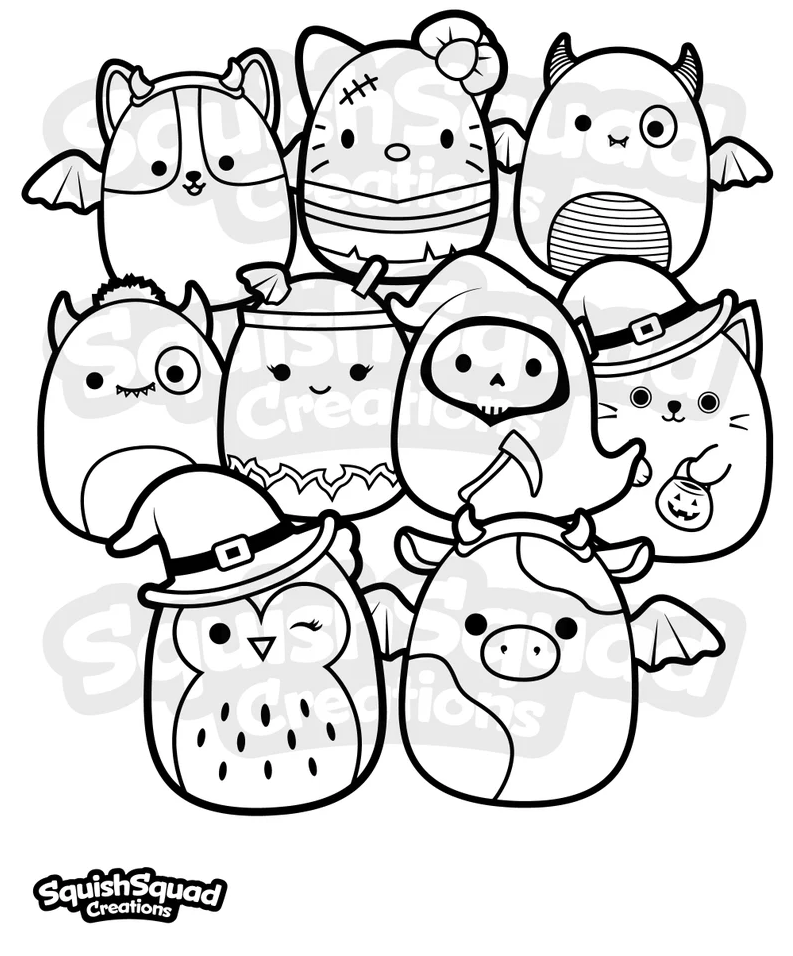 Squishmallow Coloring Page Printable Squishmallow Coloring -  Portugal