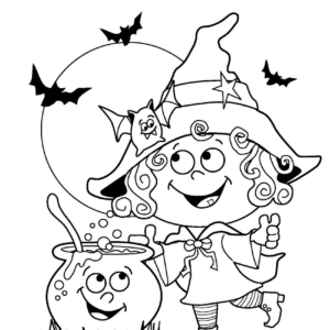 Halloween Witch Coloring Pages Printable for Free Download