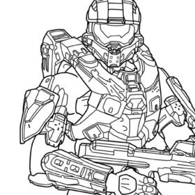 Halo Coloring Pages Printable for Free Download