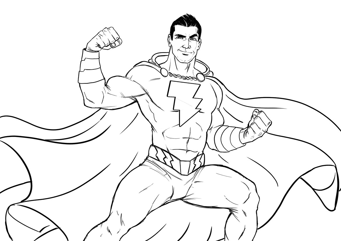 Shazam Coloring Pages Printable for Free Download