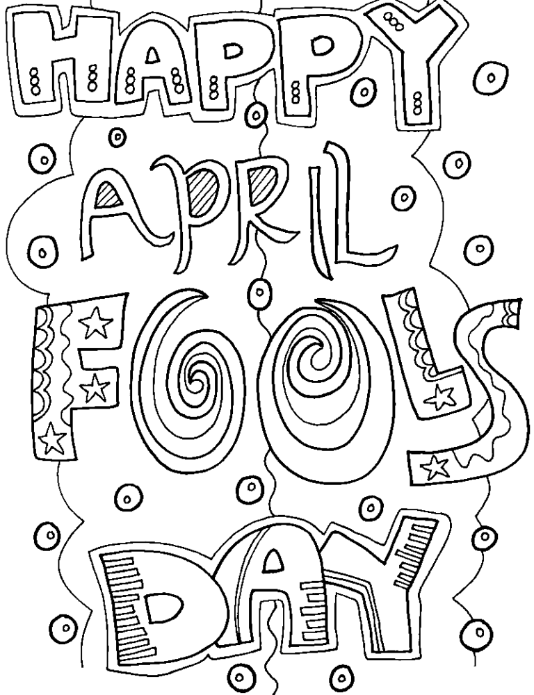 April Fools' Day Coloring Pages Printable for Free Download