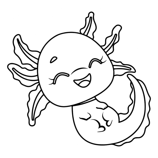 Axolotl Coloring Pages Printable for Free Download