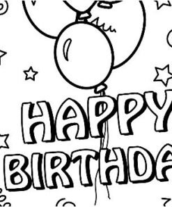 Happy Birthday Coloring Pages Printable for Free Download