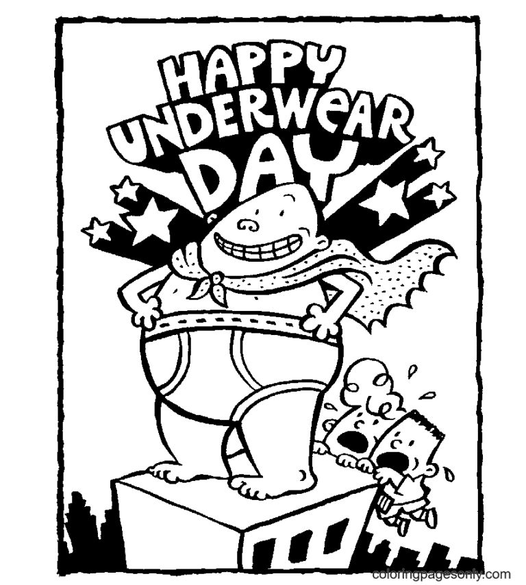 Captain Underpants Coloring Pages Printable For Free Download