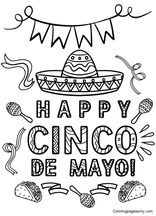 Cinco De Mayo Coloring Pages Printable for Free Download