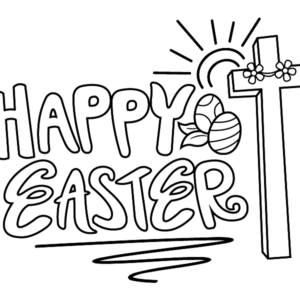 Easter Cross Coloring Pages Printable for Free Download